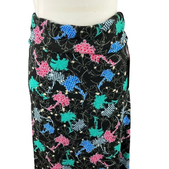 Luluroe Maxi Skirt Black Floral Print  NWT Size XS - Picture 4 of 4